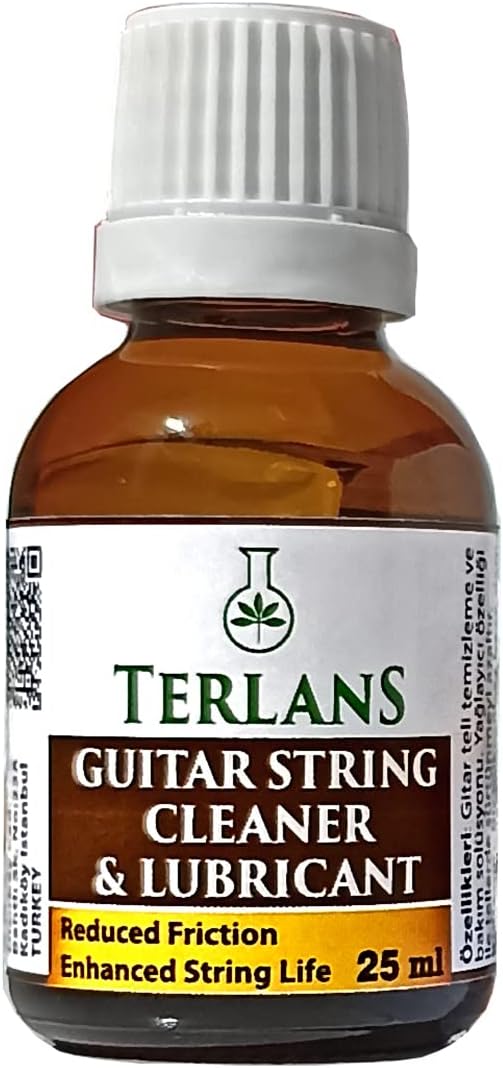 Terlans Gitar Teli Temizleyici & Koruyucu Yağlayıcı 25 ml  Mikrofiber Bez | Uzun Ömürlü, Pas Önleyici ve Pürüzsüz Çalma Deneyimi | Guitar String Lubricant