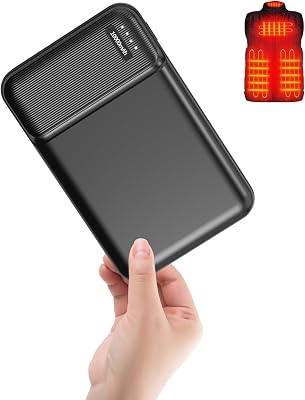 5V2A Heated Vest Heated Jacket Battery Pack 10000mAh Power Bank for Heating Vests Jackets Coats Hoodies Battery for Electric Vest Jacket for Men for Women - Not suit for 7.4v Heated Clothing