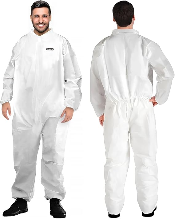 Disposable Overall Protective Suits Full Body Protection Suits in 7 Sizes with Different Specifications & Durable PPSB Material & PE Film Safe
