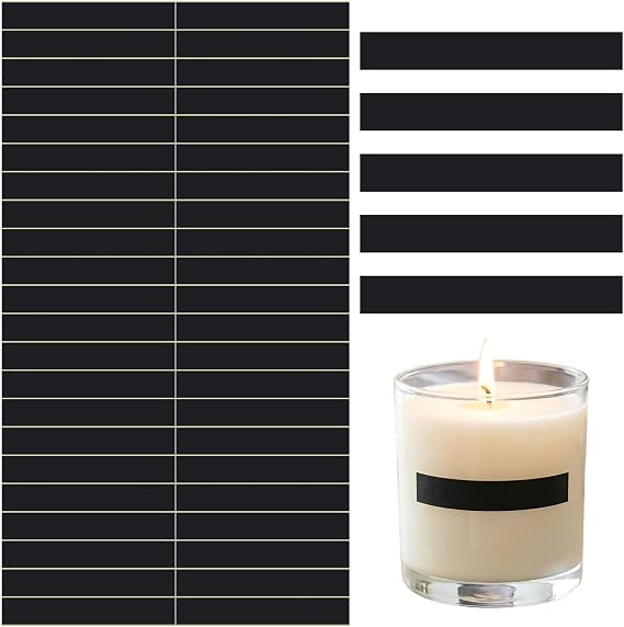 42pcs Black Match Striker Stickers, 2.36", Rectangular | Phosphate Sheet, With Adhesive, for Candles Fireplace Boot Matching Holder Bottles Jars Containers