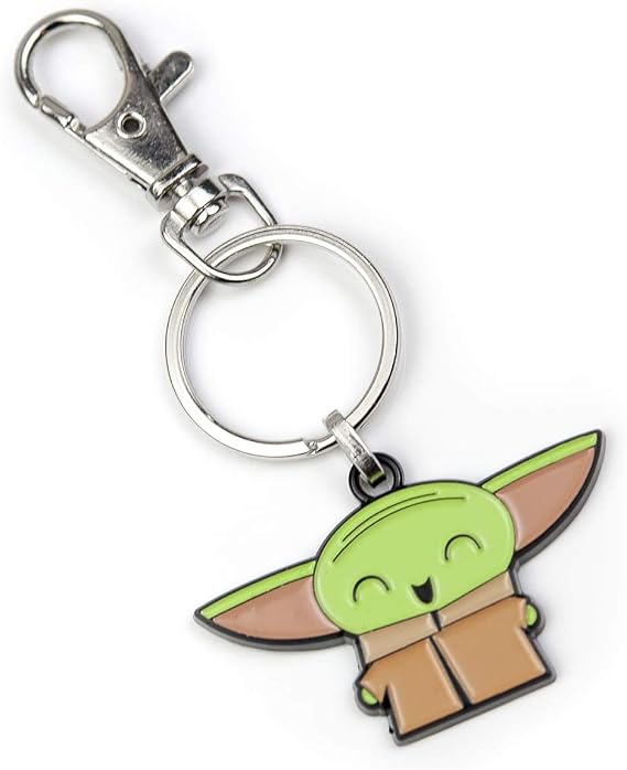 Star Wars: The Mandalorian, Happy Baby Yoda Keychain | The Child Keychain