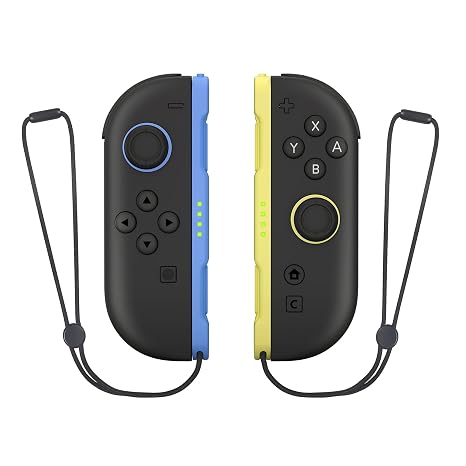 THAVENFLY Wireless Controller Compatible with Nintendo Switch 2 Controllers, Switch 2 Controller Replacement, Support Rumble/Motion Controls/Mouse Mode/Gamechat (#2 Blue & Yellow)
