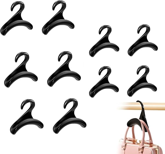 Shirene Handbag Hanger Hooks,10 PCS Purse Hanger for Closet,Handbag Storage Hooks,Handbag Hook,Bag Rack Organizer for Hanging Tote Bag Purses Backpack Satchels Scarves Hat Belt Tie