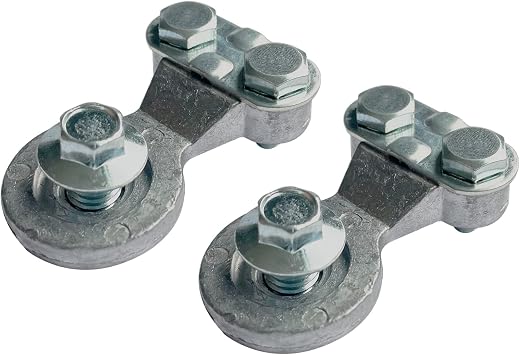 3/8"-16 Lead Side Post Battery Terminal Connectors, Ampper Standard Battery Terminals Side Post Battery Cable Ends Compatible with GM Post 1 Pair