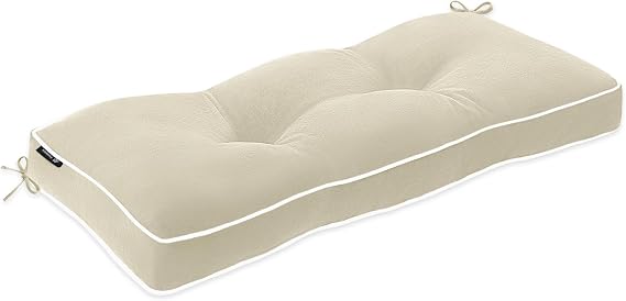 Favoyard Indoor/Outdoor Waterproof Bench Cushion, Beige 36 x 14 inch