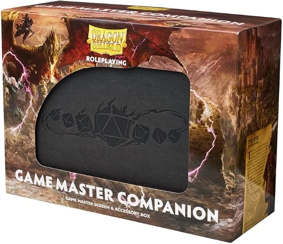 Arcane Tinmen Dragon Shield RPG Game Master Companion: Iron Grey - Durable & Sturdy Screen & Accessory Box Dungeon Master Accessory - Tabletop RPG TTRPG Dungeons & Dragons DND D&D (AT-50010)