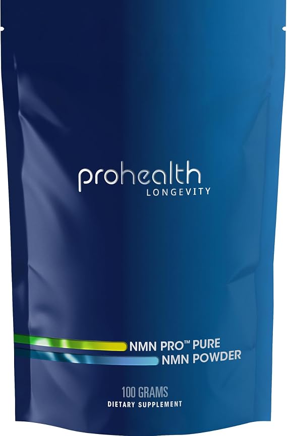 ProHealth NMN Pro Powder (100 Grams) Clinically Studied Uthever NMN. NAD+ Precursor for Cellular Energy, Mitochondrial Support & Healthy Aging. USA Manufactured, Triple Lab-Tested