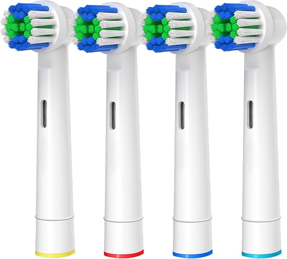 Oral-B Braun ile uyumlu yedek diş fırçası kafaları, 4 adet profesyonel elektrikli diş fırçası kafaları fırça kafaları oral B yedek başlıklar için yedek kafalar yedek başlıklar yedek Pro