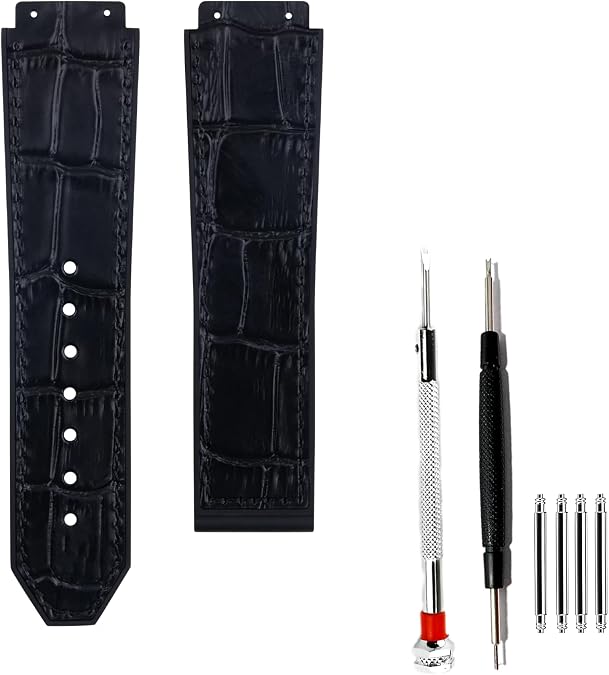 25mm 19mm 22mm Watch Band for Hublot Big Bang-Leather Strap with Replacement Band Tool
