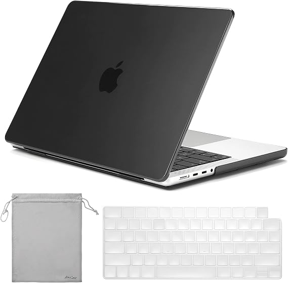 ProCase for MacBook Pro 14.2 Inch 2026 M5 / M5 Pro / M5 Max & 2024 M4 A3112 A3185 A3401 / 20232021 M3 A2918 A2992 M2 A2779 M1 A2442, Slim Hard Shell Case with Keyboard Cover Black