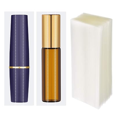 Zonon 500Pcs Shrink Wrap for Lip Balm Tubes Heat Clear Perforated Shrink Band for Bottles Glass Dropper Spray Bottle 1.3 x 3.3 Inch