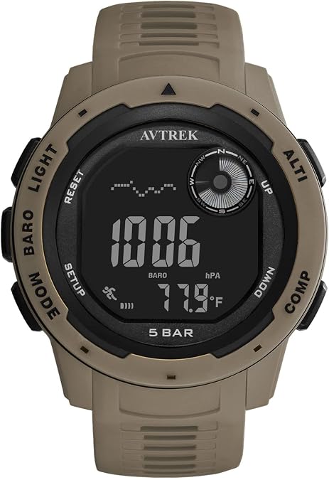 AVTREK Tactical Watch with Compass Pedometer,50M Waterproof-2003