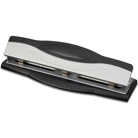 Staples High-End Adjustable 3-Hole Punch, Heavy-Duty Office
