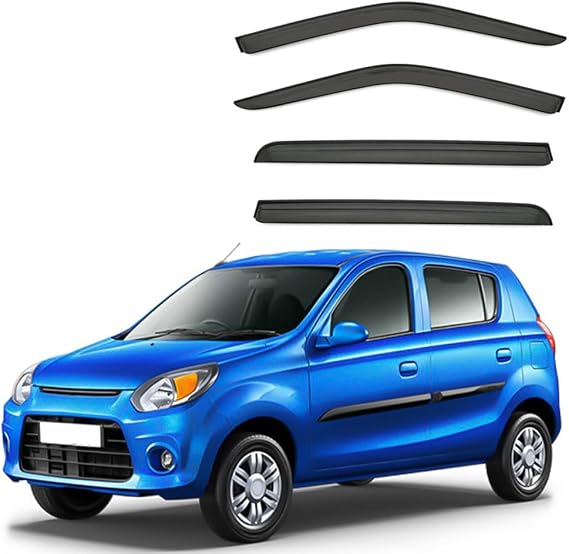 Premium Wind Deflector for Suzuki Alto 800 MK2-AOD 2013-2021 Window Side Visor Keep Your Car Ventilated in Rain Reduce Wind Turbulence External Accessories