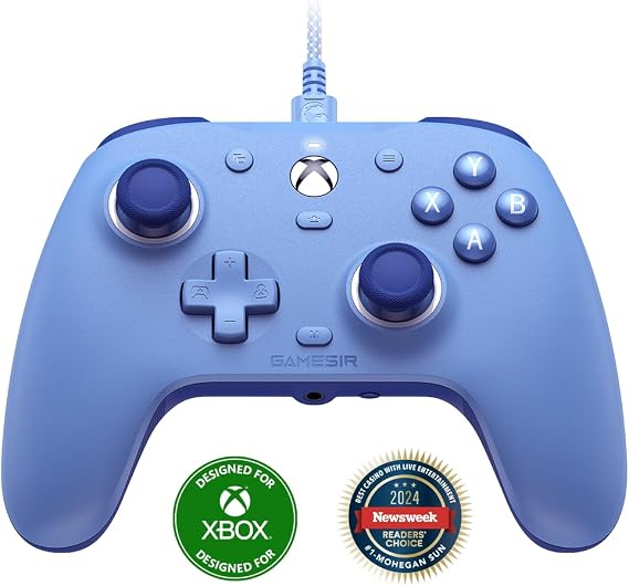 GameSir Xbox Series X|S, Xbox One ve Windows 10/11 için G7 SE kablolu oyun kumandası, Hall efektli Joysticks/Hall Trigger, 3,5 mm ses jakı (mavi)