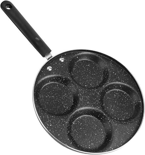 Fried Egg Pan, Household Aluminum Breakfast Omelet Pancake Frying Pan, 4 Cups Egg Burger Pan, Non-Stick Cooking Pan with Handle, Skillet Pan Egg Cooker