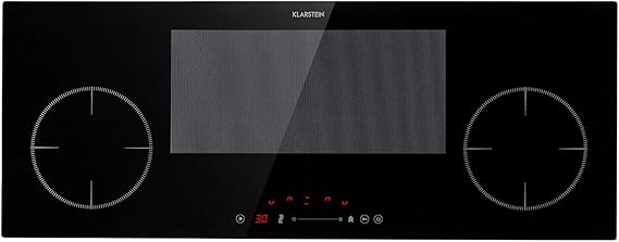 Klarstein Induction Hob Delicatessa 90 Slim - Induction Hob Recessed - 4 Cooking Areas - Touch Control Panel - 9 Modes - 7000W - Easy Control - Overheat Protection -