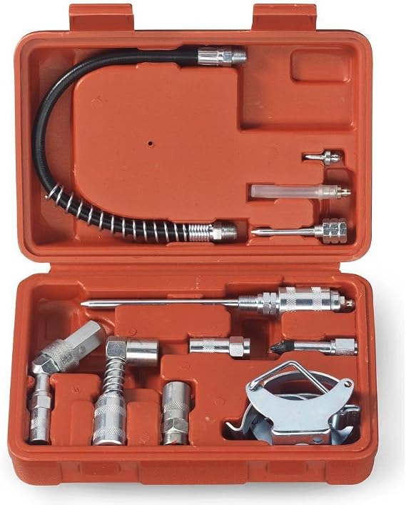 Tooluxe 61077L Multi-Function Grease Gun and Lubrication Accessory Kit