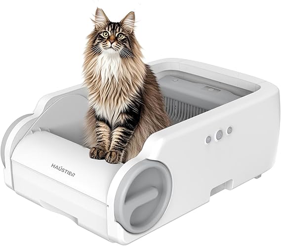 Haustier BLW02 Akıllı Kedi Tuvaleti - APP Kontrollü, Kızılötesi Sensörlü ve 6.5L Geniş Hazne Açık Tasarım