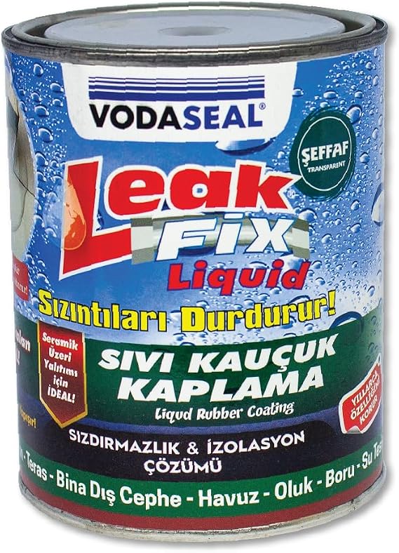 Vodaseal Leak Fix Liquid Su Sızdırmazlık Sıvı Kauçuk Kaplama İzolasyon Sızdırmaz, Şeffaf