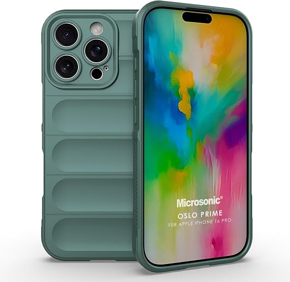 Microsonic Apple iPhone 16 Pro Kılıf Oslo Prime Yeşil [iPhone 16 Pro ile Uyumlu Kılıf - Yeşil]