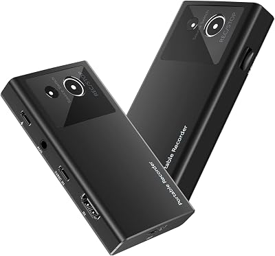 Unisheen 4K 60FPS Portable Video Recoder-Capture Card for Streaming,HDMI or DisplayPort Over USB-C,AUX Earphone Monitoring,Compatible with Phone,Media Player,Computer,TV Sticks,Video Disc Player..