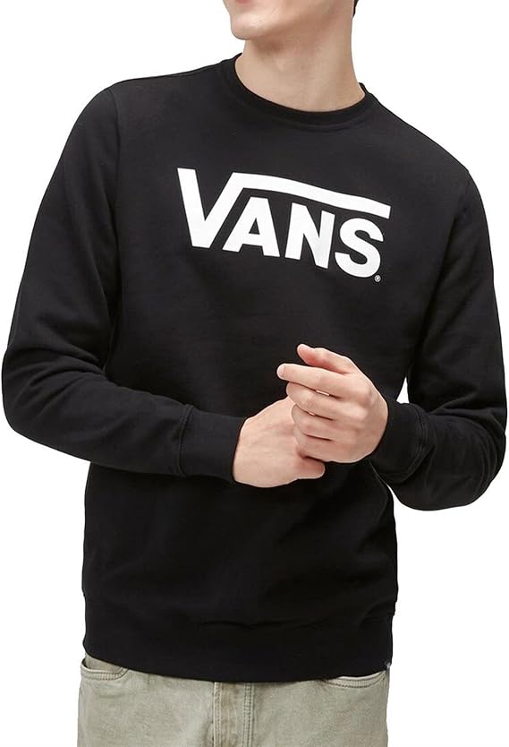 Vans Men's Sweatshirt Classic Crew, Black, S