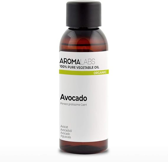 ORGANIC - AVOCADO Oil - 50mL - 100% Pure, Natural, Cold Pressed and AB Certified - AROMA LABS (French Brand)