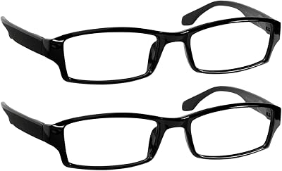 TruVision Readers OTC Reading Glasses, Comfort Spring Hinges for Men and Women, 9501-2 Pk