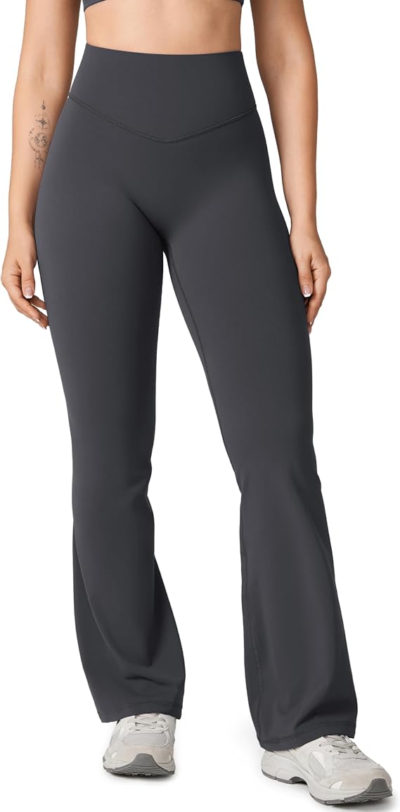 UNISSU Hugcurve No Front Seam Flare Leggings