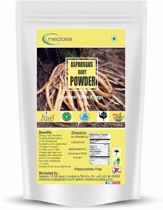 neotea Organic Shatavari Root Powder | Asparagus Racemosus | Ayurvedic Herb for Women's Health | Rejuvenating Tonic | Value Pack | 100% Pure & Natural | No Additives (100 GM(3.52 OZ))