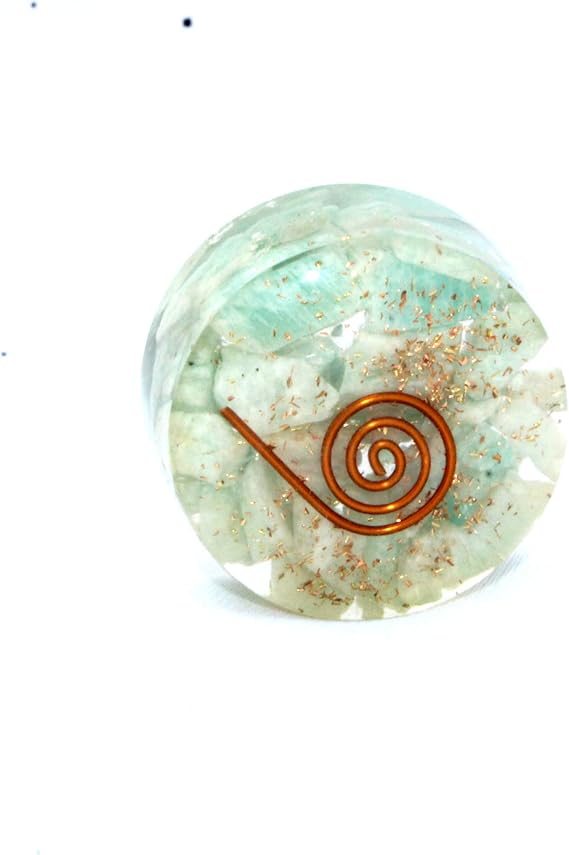 Jet International Amazonite Orgone Tower Buster Piezo Electric EMF Protection Generator Frequency Ions Tested Cloud Chem Buster 40 Page Crystal Therapy Booklet