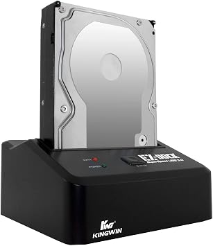 Kingwin USB 3.0 Hard Drive Docking Station for 2.5 & 3.5 SATA HDD/SSD, Hot Swap, Tool-Free, UASP Support, 5Gbps High-Speed Transfer, PC Laptop Backup & Storage.