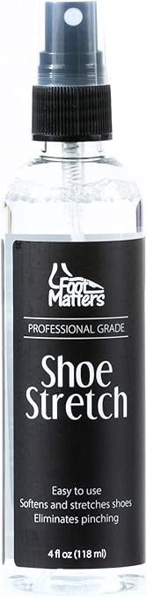 FOOTMATTERS Shoe Stretch Spray Professional Shoe Stretcher - Softener for Leather, Suede, Nubuck, Canvas 4 oz