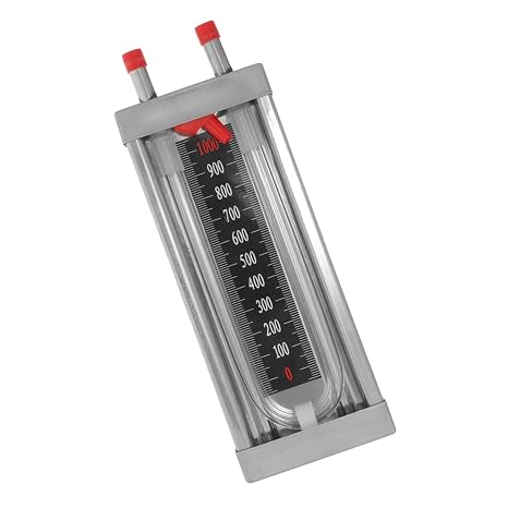 U Tube Manometer 0-1000 Pa Stainless Steel Differential Pressure Gauge