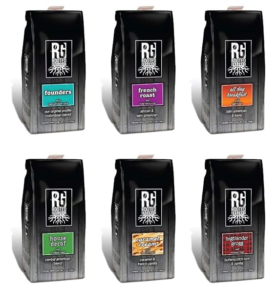 Rooted Grounds Small Batch Coffee - 100% Arabica Craft Coffee (Founders)