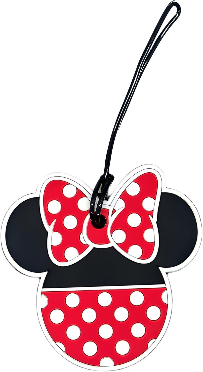 7STAR Mouse White Outline PVC Luggage Tag – Durable Suitcase Identifier for Travel Ease