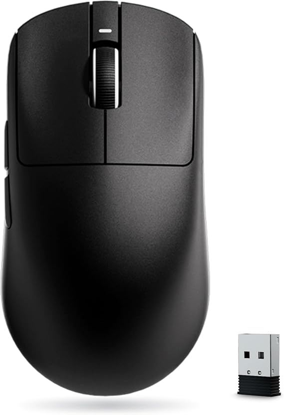ATK VXE Dragonfly R1 S Wireless Gaming Mouse, Xhero AI Sensor, Adjustable DPI, 55g Lightweight, 150 Hr Battery Life, Tri-Mode 2.4G/Bluetooth/Wired - Black