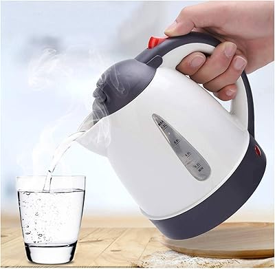 Maxmartt 1L Electric Kettle Car Electric Kettle DC12V Electric Tea Kettle Auto Shut Off Heated Water Tea Coffee Kettle for Car, Road Trip, Camping, Travel