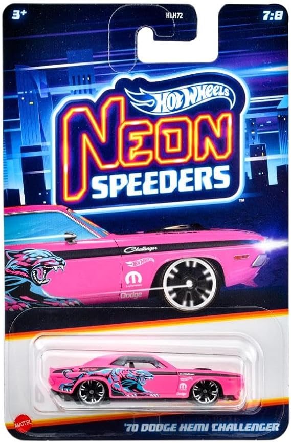 Hot Wheels Neon Yarışçılar HLH72-70 DODGE HEMI CHALLENGER JBY98