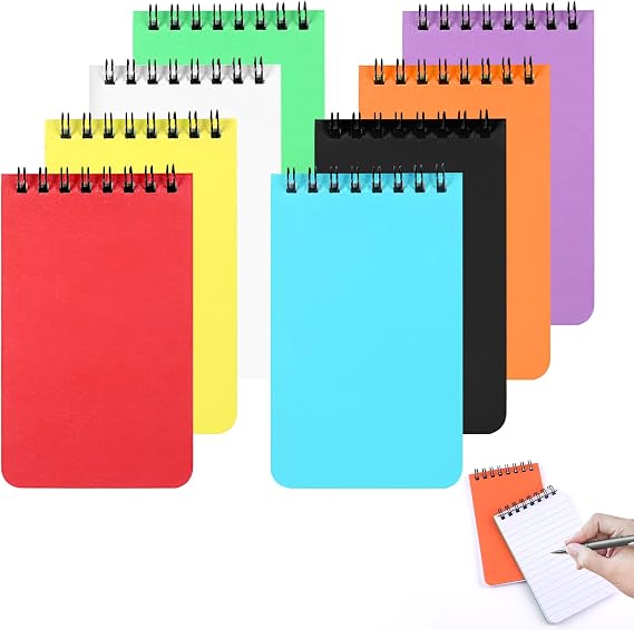 Mini Notebook,8 Pack Spiral Small Notebooks Pocket Size 12.6cm x 7.6cm