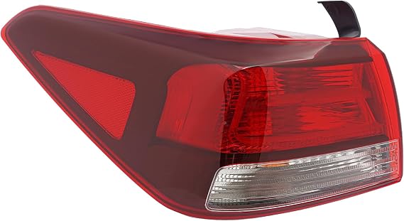 Tail light Assembly For 2018-2023 Kia Rio Halogen Outer Tail light Brake Lamp 92401H9100, 92402H9100 Direct Replacement Left Driver & Right Passager Side Assembly (LH)