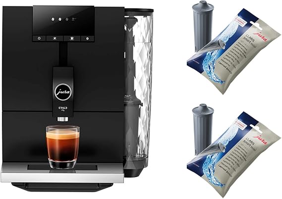 Jura ENA 4 Fully Automatic Black Coffee Machine With 2 Smart Mini Walter Filters Set