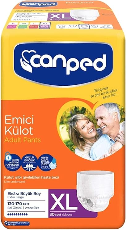 Canped Emici Külot Ekstra Büyük Boy XL 30lu Hasta Bezi