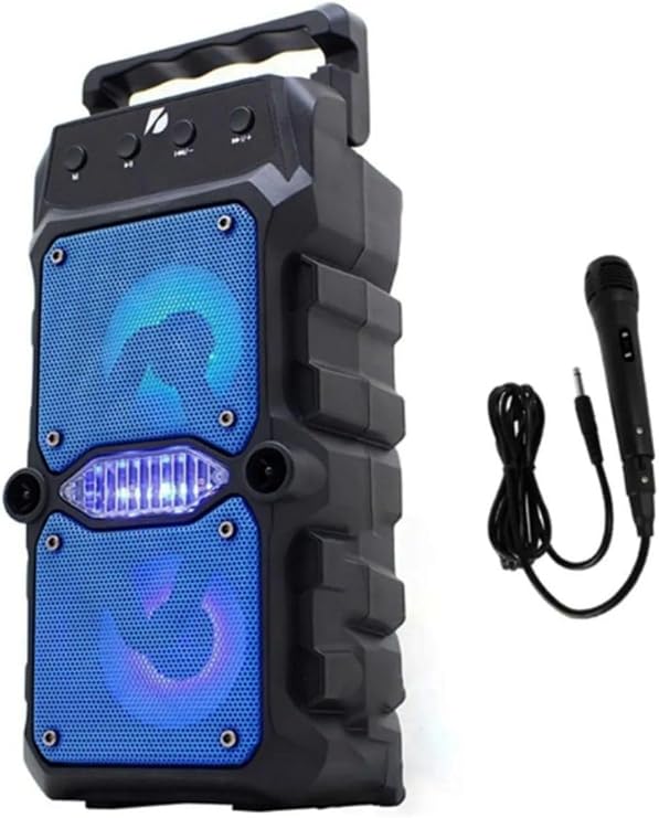 Bluetooth Hoparlör Rgb Işıklı Extra Bass Fm/Sd/Aux/Flaş Mikrofonlu Ses Bombası Speaker Müzik Çalar