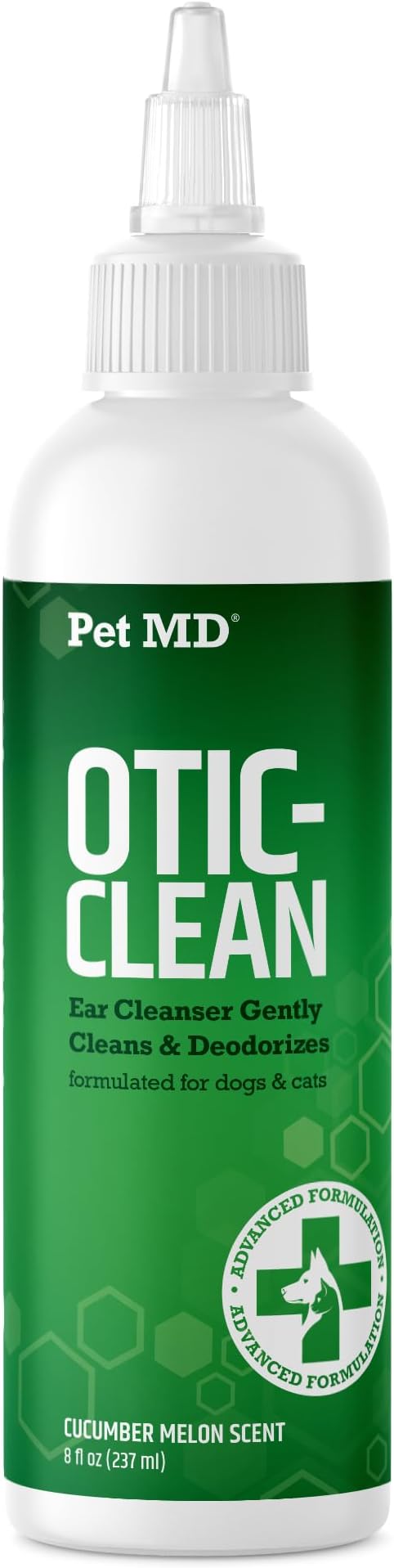 Pet MD Otic Ear Solution for Dogs & Cats - Cucumber Melon Scent - 8oz