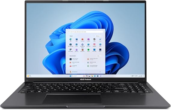 ASUS Vivobook 16 Laptop, 16a WUXGA (1920 x 1200) 16:10 Display, Intel Core i7-13700H CPU, Intel Iris Xa Graphics, 8GB RAM, 1TB SSD, Windows 11 Home, Indie Black, F1605VA-DS74