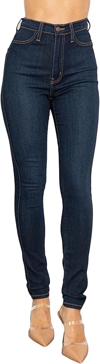 Vibrant Womens Denim Skinny Jeans Super Stretch High Waisted Classic Casual Slim Fit Pants