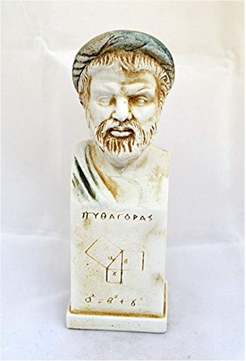 Estia Creations Pythagoras Ancient Greek Philosopher Mathematician Sculpture Statue Bust