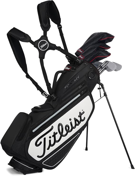Titleist Tour Series Premium Stand StaDry Golf Bag, Black/White